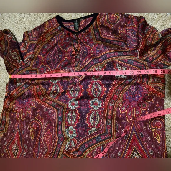 Lauren Ralph Lauren Multicolor Paisley Blouse - Picture 6 of 7